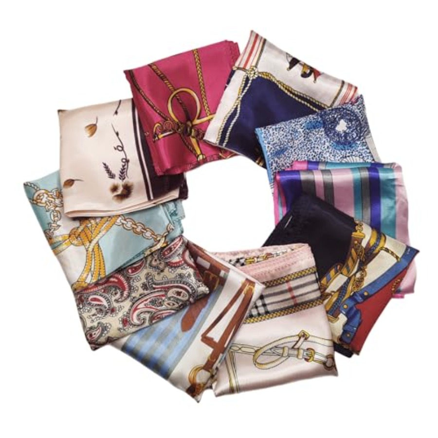 Vintage Fashion Patterns - Lot de 10 foulards carrés en