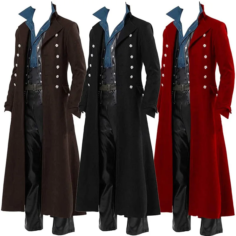 Vintage Victorian Fashion - Costume de pirate médiéval pour homme,