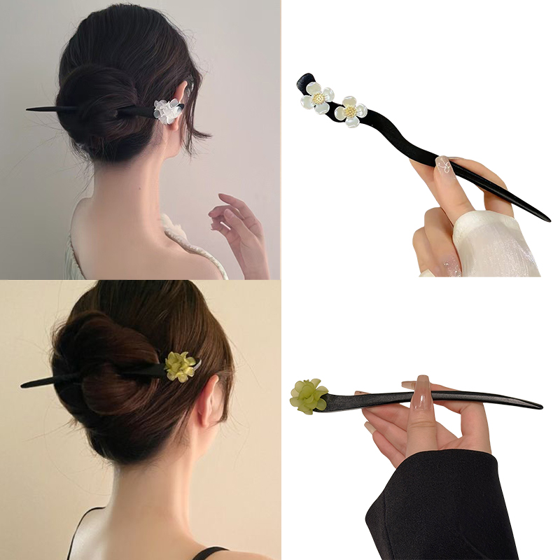 Vintage Fashion Theme - Bâtons de cheveux en bois de