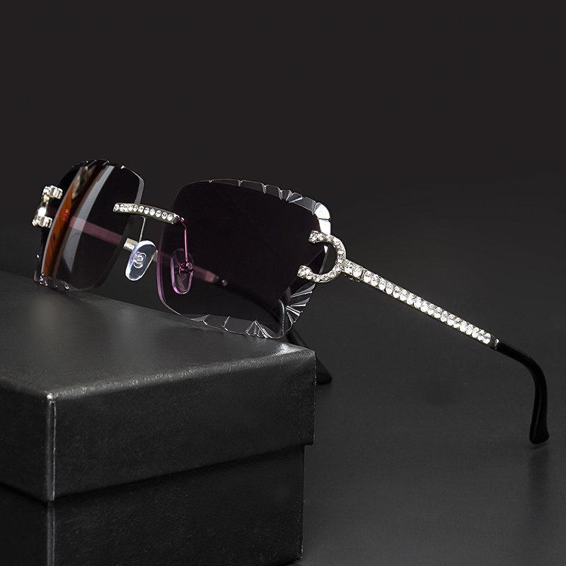 Vintage Fashion Glasses - Lunettes de soleil carrées sans monture