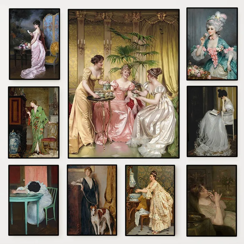 Vintage Victorian Fashion - Affiche de Portrait de femmes de