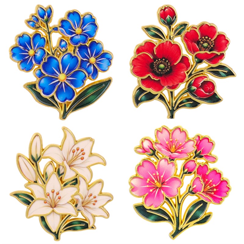 Vintage Victorian Fashion - Broche Émail Vintage Mignonne et Colorée