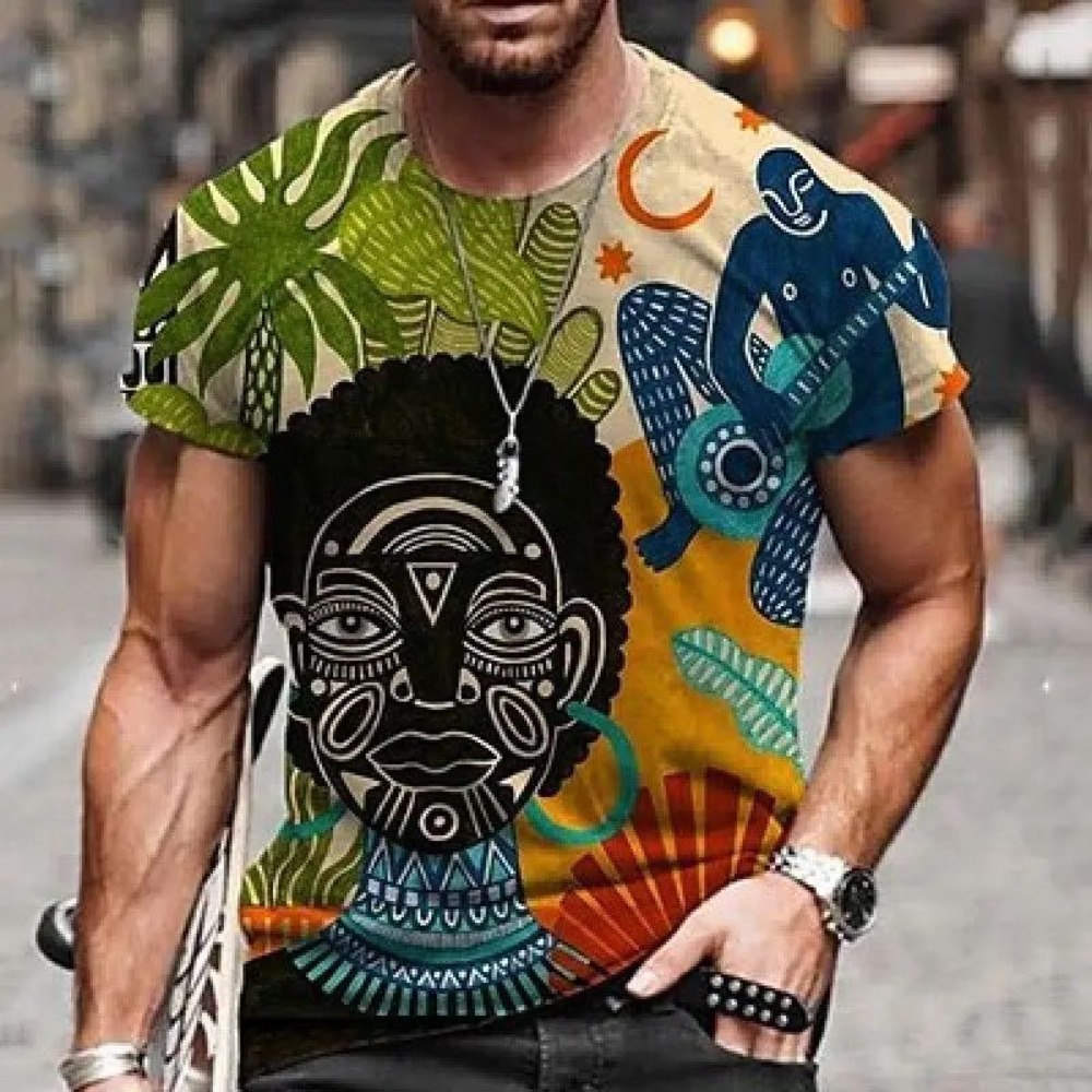 T-shirt homme vintage à imprim - Vintage Fashion Ornaments avis et prix