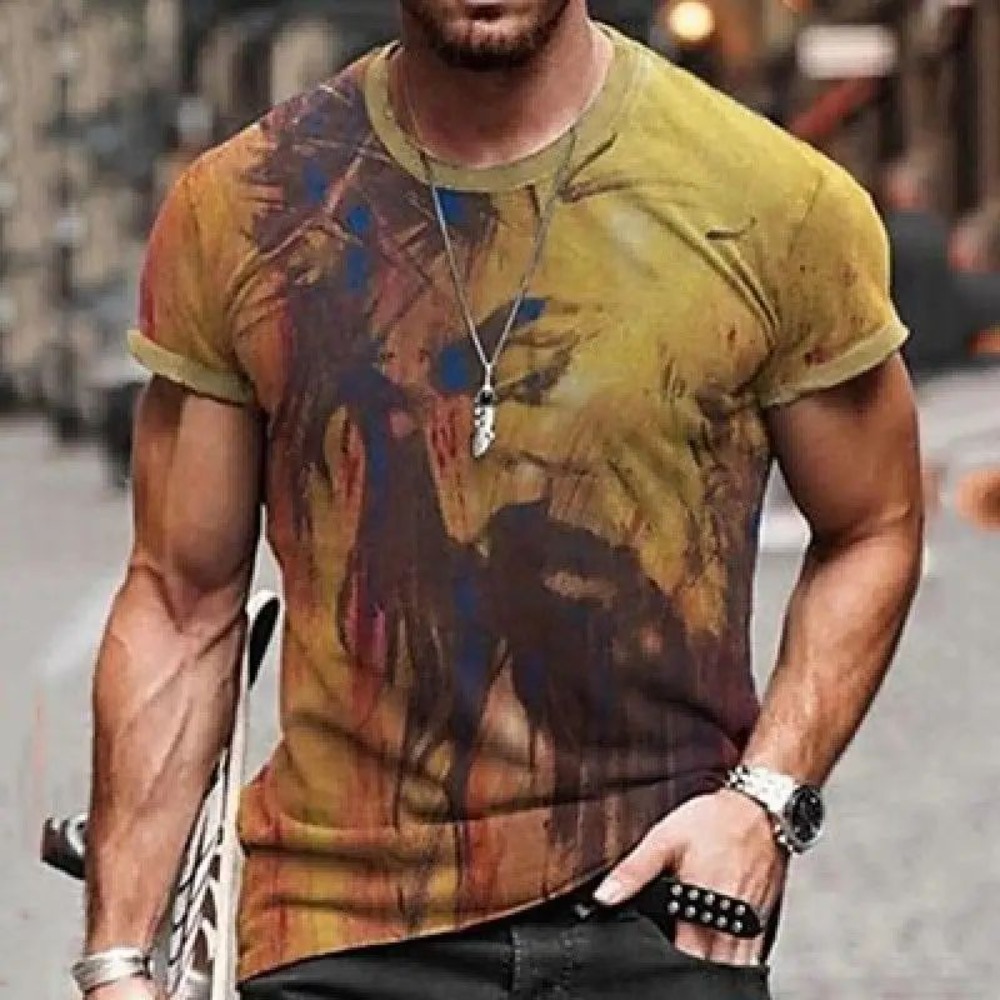 T-shirt homme vintage à imprim - Vintage Fashion Ornaments avis et prix