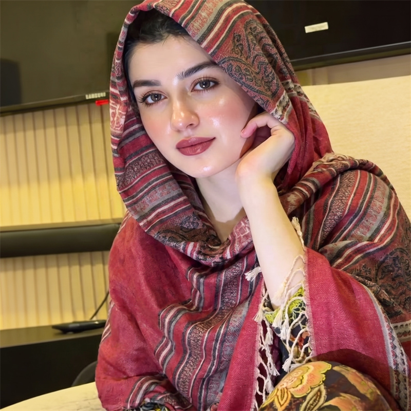 Hijab vintage à imprimé cachem - Vintage Fashion Women avis et prix
