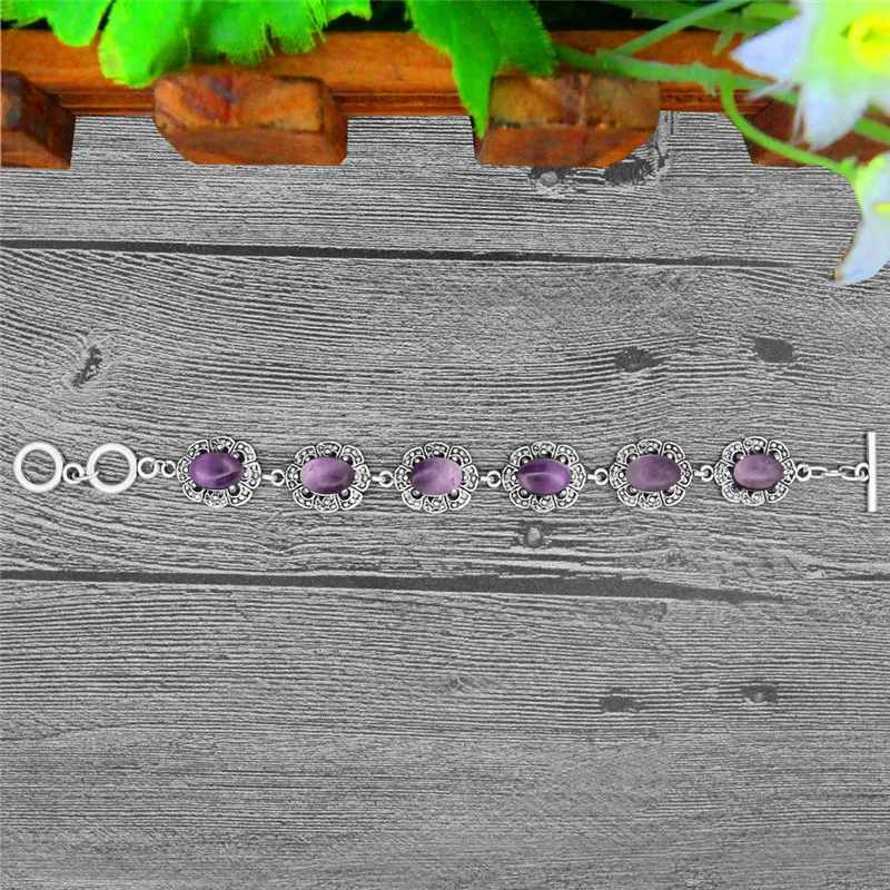 Natural Purple Stone Bracelet  - Vintage Fashion Look avis et prix