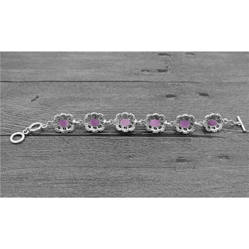 Natural Purple Stone Bracelet  - Vintage Fashion Look avis et prix