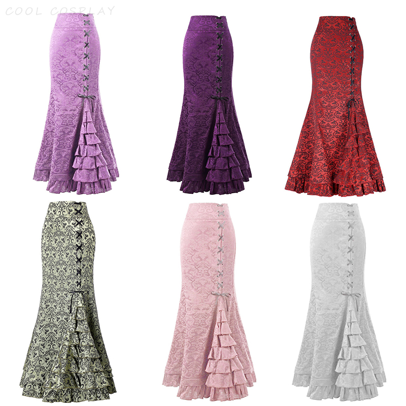 Jupes longues femmes Punk queu - Vintage Victorian Fashion avis et prix