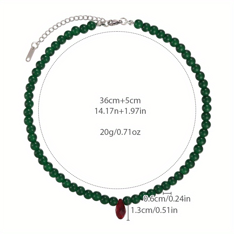 Collier vintage de perles vert - Vintage Fashion Look avis et prix