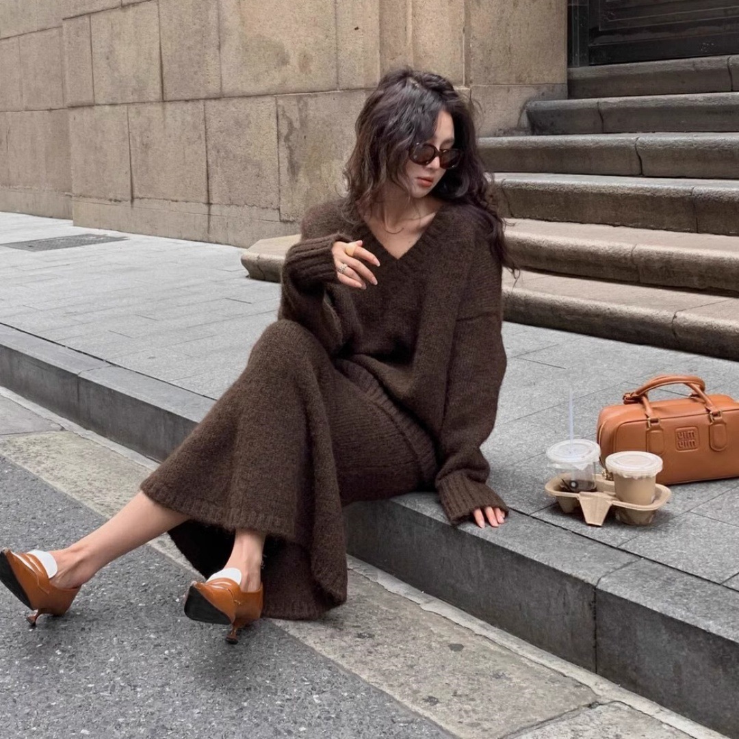 Ensemble pull et jupe tricotés - V Vintage Fashion avis et prix