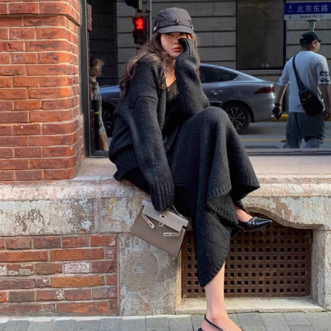 Ensemble pull et jupe tricotés - V Vintage Fashion avis et prix
