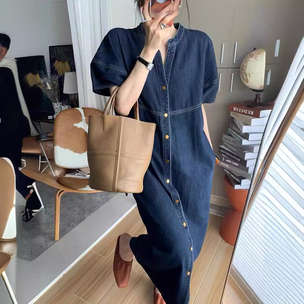 Nouvelle robe longue en jean a - V Vintage Fashion avis et prix